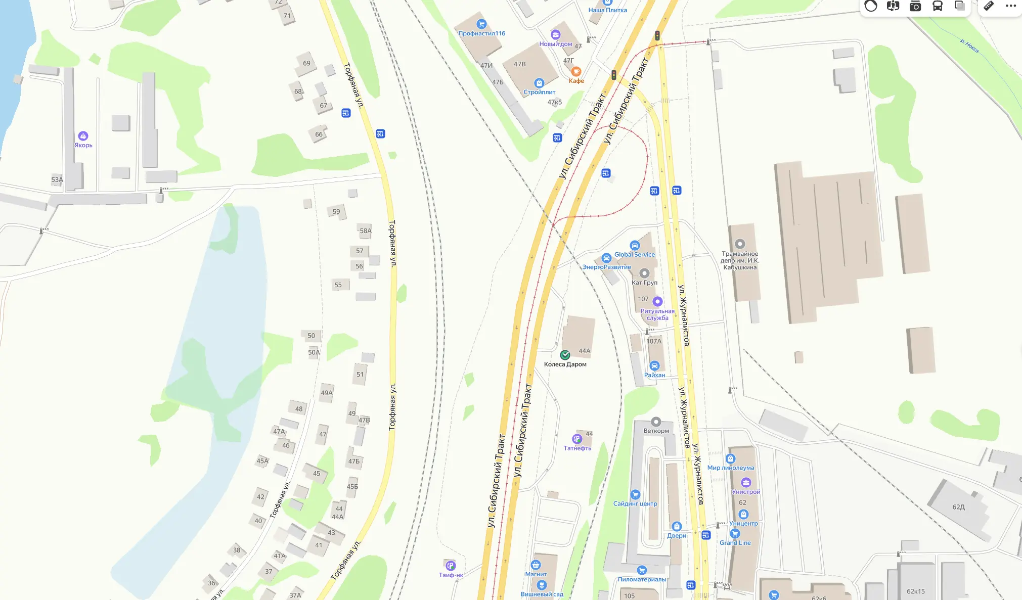 Карта — г. Казань, Сибирский Тракт 44А